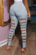 Grey Sexy Street Solid Hollowed Out Patchwork High Waist Pencil Solid Color Bottoms