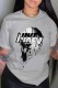 Grey Casual Fashion Print Letter O Neck T-Shirts