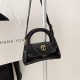 Black Fashion Simplicity Letter Patchwork Bags