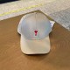Cream White Fashion Street Letter Embroidered Hat
