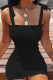 White Fashion Sexy Solid Bandage Backless Spaghetti Strap Sleeveless Dress