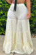 Beige Fashion Casual Solid Patchwork Regular High Waist Trousers