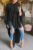 Pink Casual Solid Patchwork One Shoulder Irregular Dress Dresses