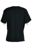 Coffee Fashion Casual Print Tassel Patchwork V Neck T-Shirts