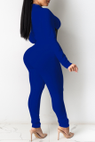 Red Sexy Solid Draw String Half A Turtleneck Long Sleeve Two Pieces