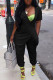 Black Casual Solid Patchwork Asymmetrical V Neck Loose Jumpsuits