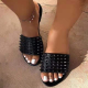 Black Casual Street Rivets Patchwork Opend Comfortable Out Door Shoes