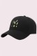 Black Fashion Street Letter Embroidered Hat