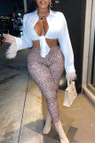 White Sexy Solid Patchwork Buckle Feathers Asymmetrical Turndown Collar Tops