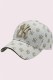 White Fashion Street Letter Embroidered Hat