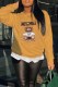 Ginger Fashion Street Print Letter O Neck Tops