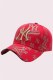 Red Fashion Street Letter Embroidered Hat