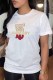 White Fashion Casual Print Letter O Neck T-Shirts