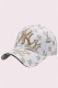 White Fashion Street Letter Embroidered Hat
