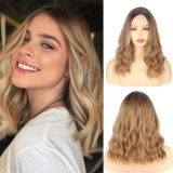 Light Khaki Fashion Casual Patchwork Wigs