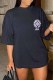 Black Fashion Casual Geometric Print Patchwork O Neck T-Shirts