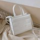 White Fashion Street Solid Patchwork Bags