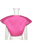 Pink Fashion Print Patchwork O Neck T-Shirts