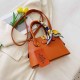 Orange Fashion Street Solid Patchwork Bags
