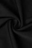 Bare Color Fashion Solid Tassel O Neck Pencil Skirt Dresses