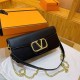 Black Fashion Elegant Solid Chains Bags