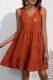 Orange Fashion Casual Print Patchwork V Neck A Line Dresses