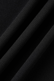 Bare Color Fashion Solid Tassel O Neck Pencil Skirt Dresses