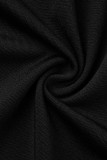 Red Fashion Sexy Solid Hollowed Out Patchwork Asymmetrical V Neck Long Sleeve Dresses