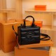 Black Fashion Street Solid Patchwork Bags