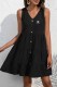 Black Fashion Casual Print Patchwork V Neck A Line Dresses