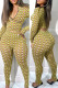 Multicolor Fashion Casual Print Patchwork Zipper Collar Long Sleeve Two Pieces