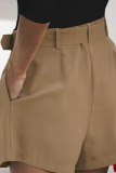 Green Fashion Solid Patchwork Turndown Collar Long Sleeve Two Pieces