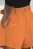 Green Fashion Solid Patchwork Turndown Collar Long Sleeve Two Pieces