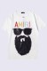 White Fashion Casual Print Letter O Neck T-Shirts
