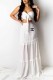 White Fashion Sweet Print Letter Strapless Sleeveless Two Pieces