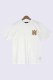 White Fashion Casual Print Patchwork O Neck T-Shirts