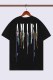 Black Fashion Casual Print Letter O Neck T-Shirts