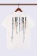 White Fashion Casual Print Letter O Neck T-Shirts