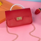 Pink Fashion Casual Patchwork Chain Strap Crossbody Bag