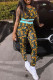 Multicolor Fashion Casual Sportswear Print Patchwork O Neck Sleeveless Two Pieces