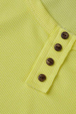 Yellow Casual Gradual Change Print Patchwork U Neck Sleeveless Two Pieces
