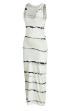 Sky Blue Sexy Striped Patchwork U Neck Pencil Skirt Dresses