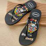 Black Fashion Casual Living Printing Round Comfortable Shoes