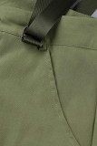 Green Fashion Casual Solid Patchwork Regular High Waist Conventional Patchwork Bottoms