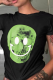 Black Fashion Street Print Patchwork O Neck T-Shirts