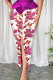 Purple Fashion Casual Print Slit Regular High Waist Skirt