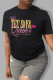 Black Fashion Casual Print Patchwork O Neck T-Shirts