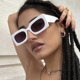 White Fashion Solid Patchwork Sunglasses