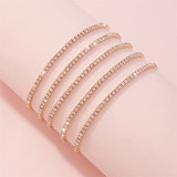 Gold Fashion Simplicity Patchwork Rhinestone Bracelets