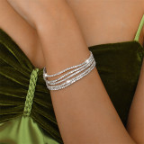 Gold Fashion Simplicity Patchwork Rhinestone Bracelets